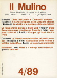 Copertina del fascicolo dell'articolo La valutazione della ricerca nella formulazione della politica scientifica in Italia