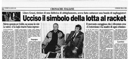 Copertina della news 29 agosto 1991: l'omicidio <br>di Libero Grassi e la nascita di Addiopizzo